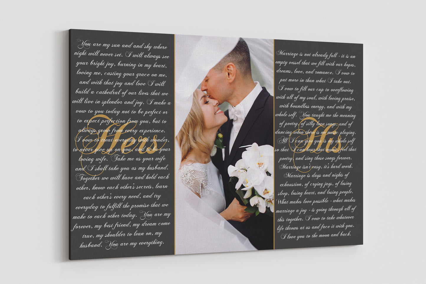 Wedding Vows Mr and Mrs Canvas