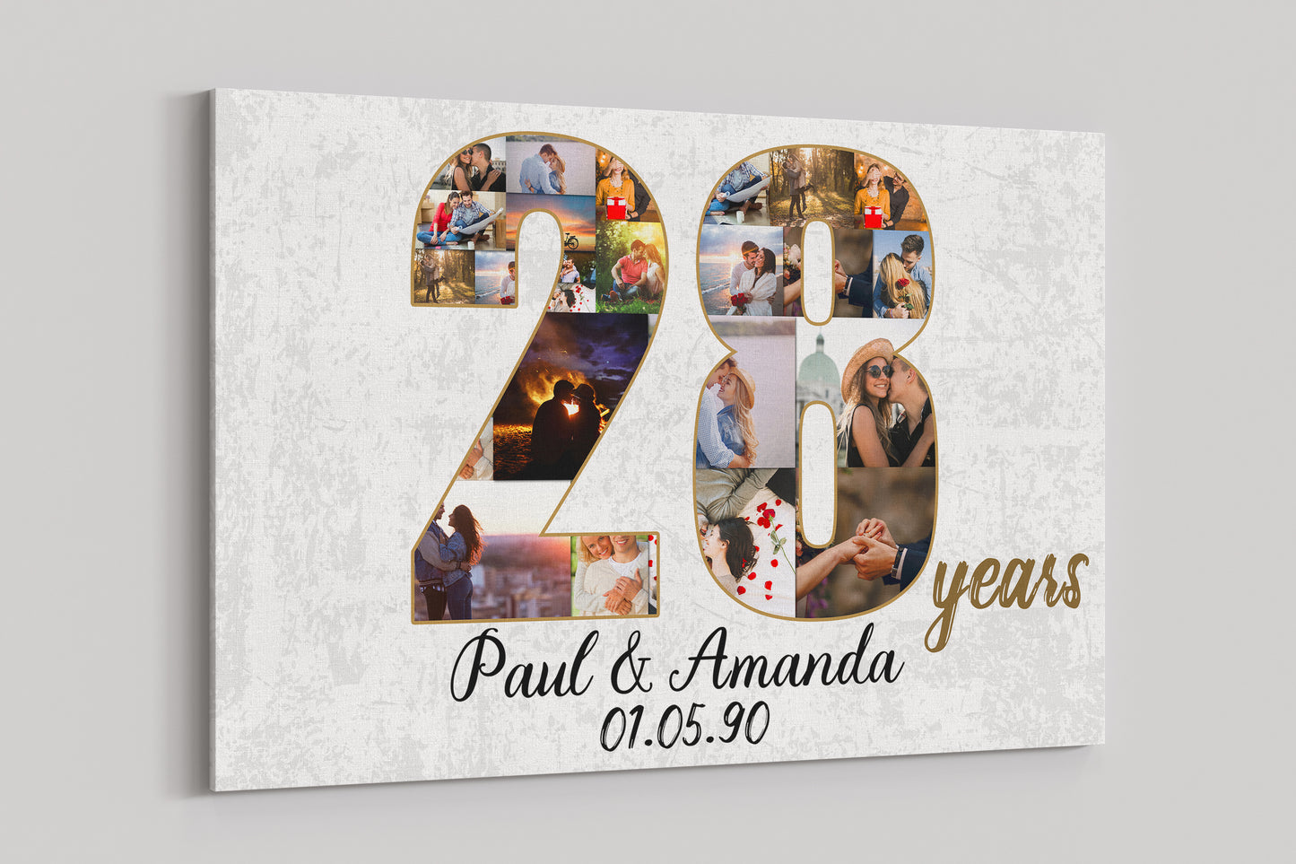 Anniversary Gift Custom Collage Photo Canvas