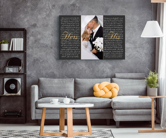 Wedding Vows Mr and Mrs Canvas