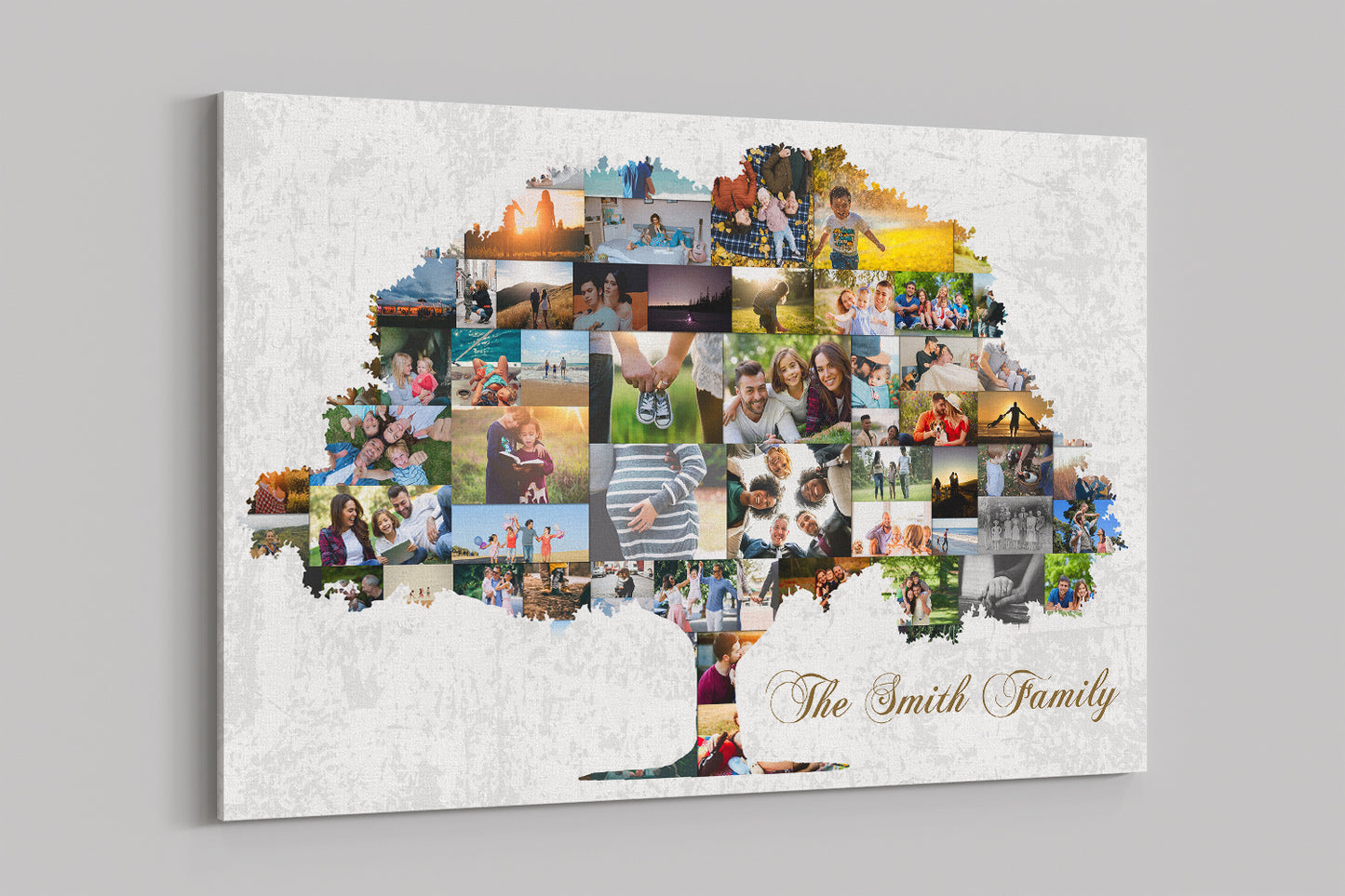 Family Tree Photo Collage Canvas