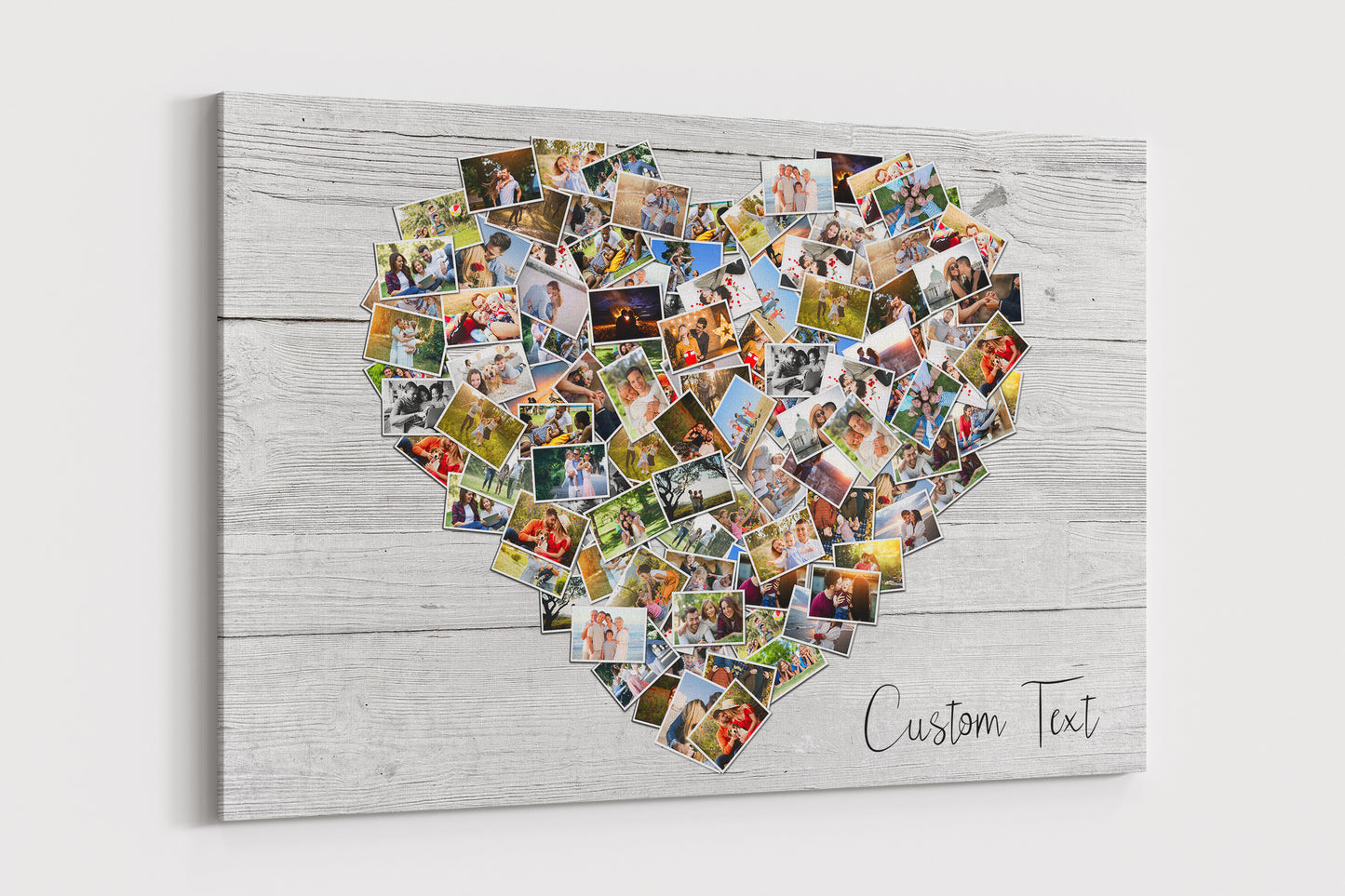 100 Photos Heart Collage Canvas