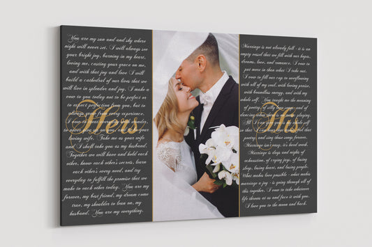 Wedding Vows Mr and Mrs Canvas