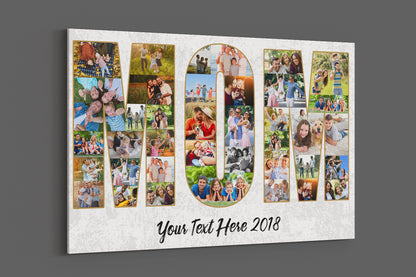 Custom Mom Photo Collage Canvas
